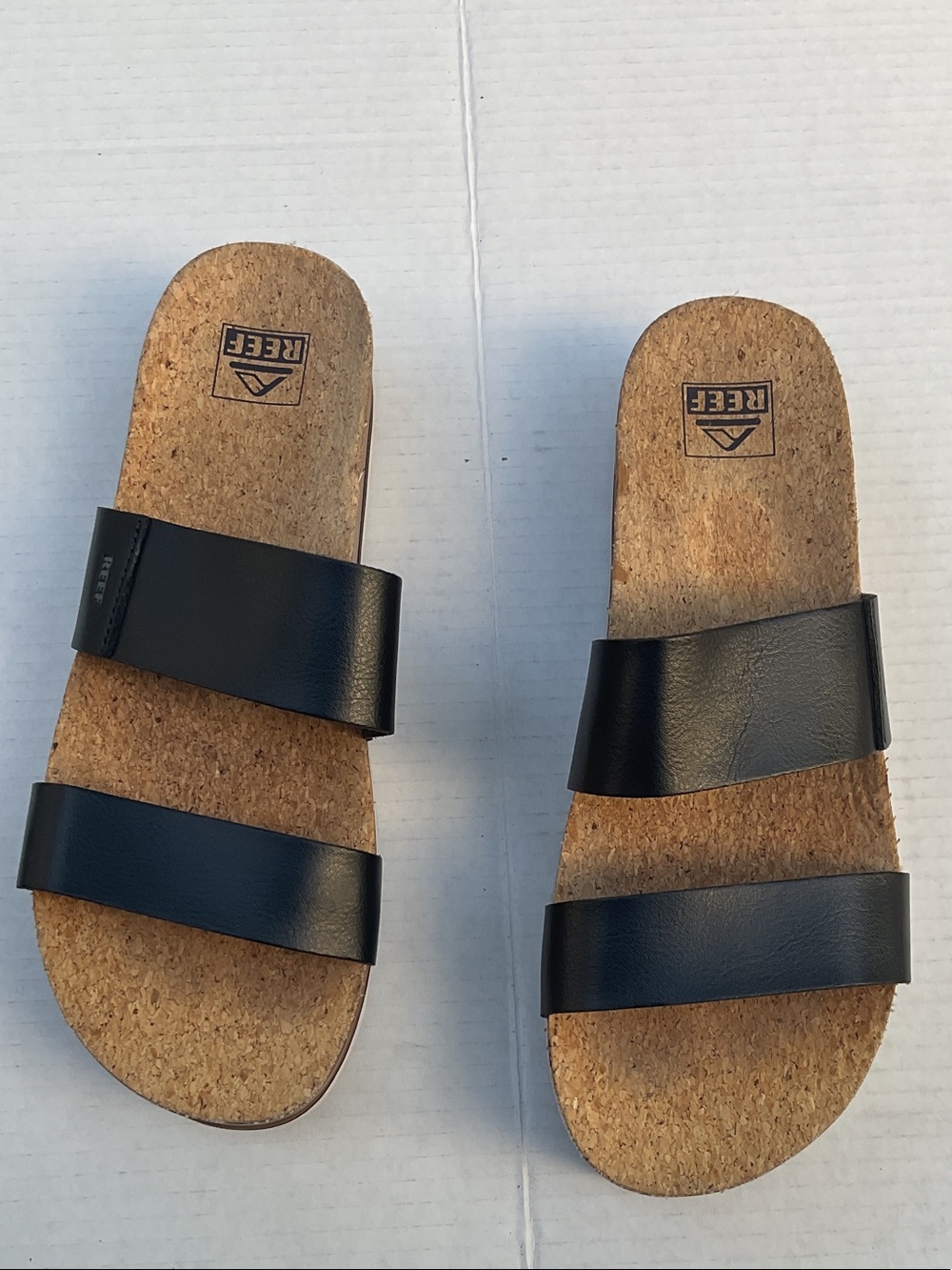 Coco Reef Black Double-Strap Cork Footbed Sandals
